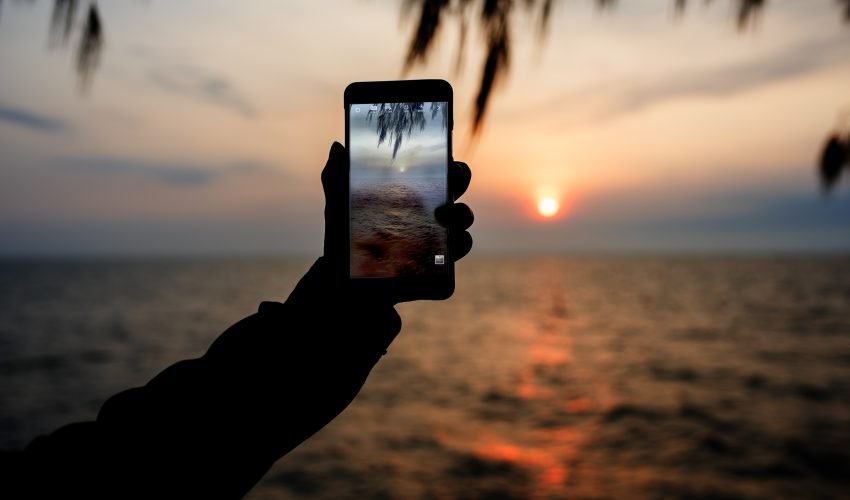 Taking photo beach for memories